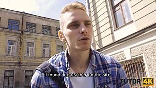 Russian tutor turns out cheating, gets fucked by student