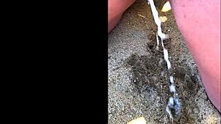 Wife Pees Long On Beach