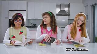 Geek chicks craving both books and hard dick tonight!