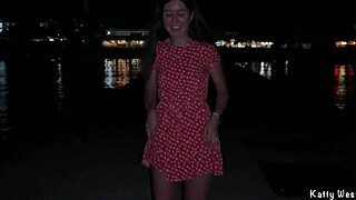 Walking Completely Naked On The Waterfront In Public