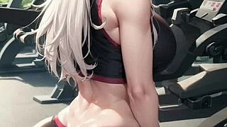 i can't resist this 3d animated gym cock session