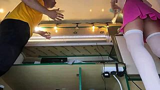 Hidden Cam Catches Sexy Virgin Teen Spreading Legs Under Skirt