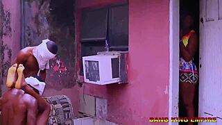 African college babe enjoys a relaxing massage before group fucking