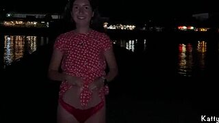 Walking Completely Naked On The Waterfront In Public