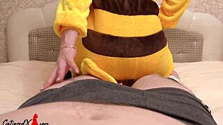 Attractive mature woman performs intimate oral and rear entry close-up