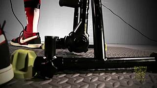 i’m so into this rim chair setup with bondage and toys for wild action