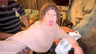 stepmom sneaks stepson into public bathroom bang