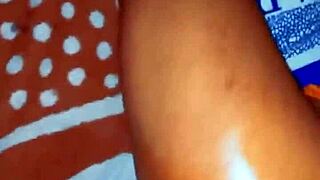 oloshoboyfriend - hijab milf gave me a different feeling as she handles my black cock, it was oiled and first time