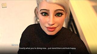 Wvm 192 interview goes smoothly with brunette in 3d cartoon