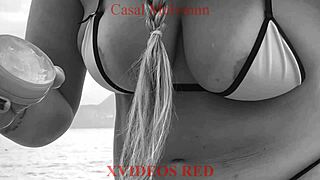 Wife Pees Long On Beach