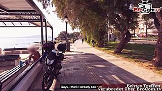 German Tourist, Pick Up That Latina Slut in Greece Vacation!