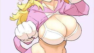 Super Mario Bros. Princess Peach compilation in animated porn style