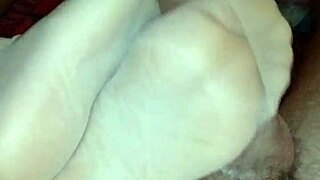 want to try my nylon toes on your cock? homemade footjob with stockings