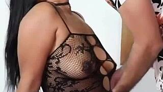 Overwhelmed by jealousy as my wife bends over for the black man's big cock