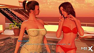 Two Hot Girls Pounce On One Cock In Waterworld!