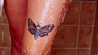 this adorably charming golden-haired blonde indulged in a steamy caress