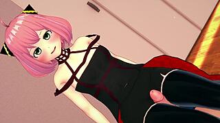 Anya heats up in her new adult costume, teasing