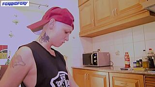 Lesbian dream girl fucks girl like a boy with strapon in ass and doggystyle