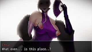 Mistress’s lactating boobs sucked dry in wild hentai game action.