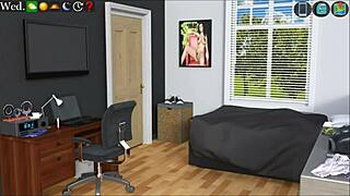 Stepsister gives amazing handjob in game cap 11! Big tits action.