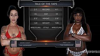 Man, interracial lesbian fight with Andre Shakti vs Paris Love got me hooked bad