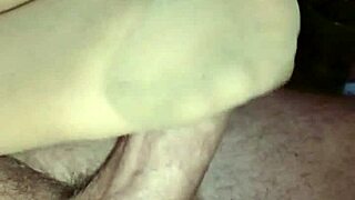 want to try my nylon toes on your cock? homemade footjob with stockings