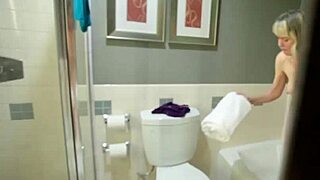 Caught Blonde Mature Sucking and Swallowing