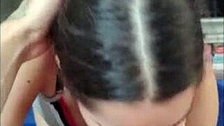 White wolf deepthroats white moon's big cock before riding