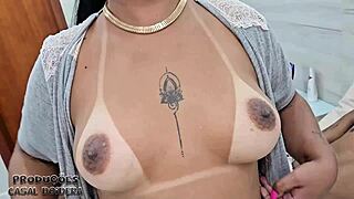 first time in porn for bbw ayla pimentinha, gave ass to three guys and got cum in mouth 😜