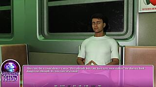 In the summer city, a hot smoking emo teen with tattoos meets in a cartoon hentai game.