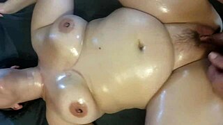 I Can't Hold Back Seeing Horny Nicky's Oily Fat Tits Bounce Wildly.