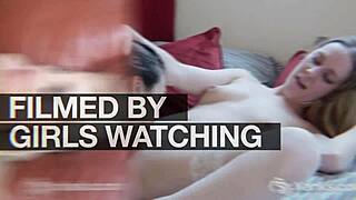 Busty Emily humps pillow to climax