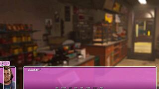 In the summer city, a hot smoking emo teen with tattoos meets in a cartoon hentai game.