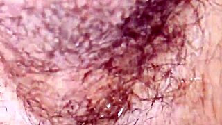 Close up of a hairy ass as it is being fucked without any protection