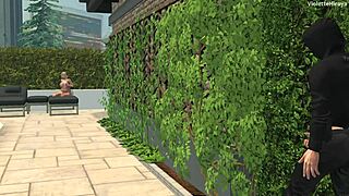 i watch my neighbor pound his bimbo stepmom hard by the pool, her tits bouncing wildly as she moans for more