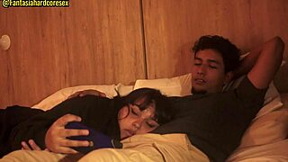 My stepsister swallows my dick after watching a movie