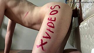 Beautiful shemale gets deep anal penetration with a black dildo