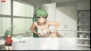 uhh, big cock thigh job in kitchen, like, totally wild hentai stuff, ya know, just crazy action with that monster thing.