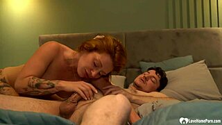 Gorgeous Babe Sucks Me Off Before Fucking Hard in Ripped Clothes. Tattooed Redhead Amateurs Get Wild.