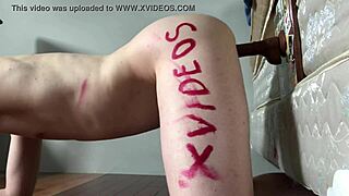 Beautiful shemale gets deep anal penetration with a black dildo