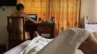 Caught Roommate Masturbating and Sucked Him Till Cum