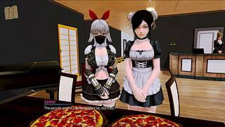 Exploring the harem hotel in anime episode 44