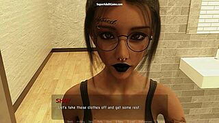 3D animated teen gets cock in her ass while playing video games