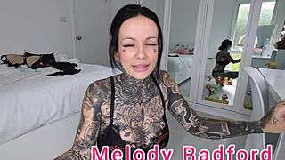 black and red lingerie try on haul closeup melody radford