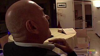 sugar daddy gets sloppy blowjob from trophy wife when home 🥵