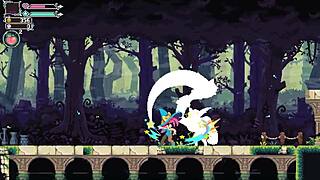 Flip Witch Pixel Hentai Ep 6: Femdom Creampie Explodes in the Forest!