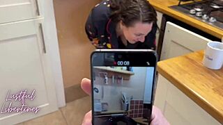 stepmom caught me filming, didn’t wanna cheat on dad but still let me finish on her hairy milf pussy