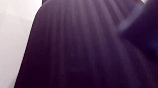 The fat italian mother-in-law takes you to the leather clothing store for trying on outfits.