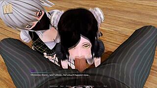 Exploring the harem hotel in anime episode 44