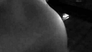 Stripper fucks and sucks on desk, hidden cam captures big ass